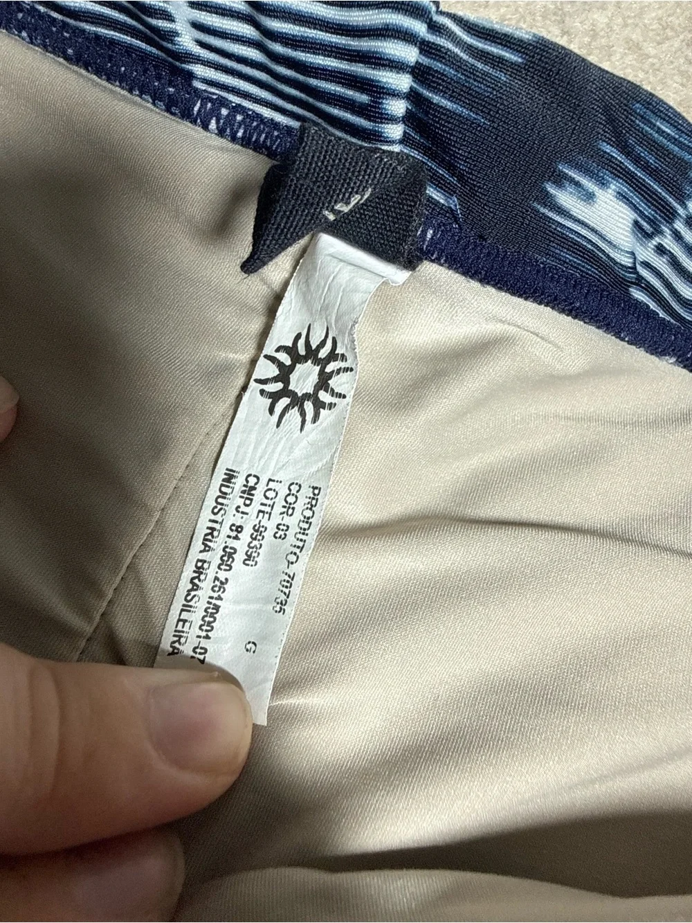 Navy Blue Tropical Leaf Women's Swim Bikini Bottoms